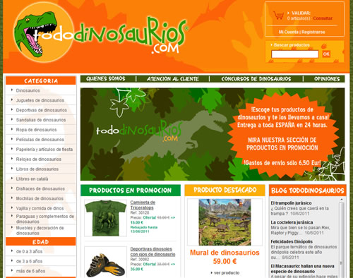 Tienda online-Dinosaurios